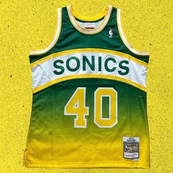 7 NBA Jersey bundle lot 7 Mitchell ness jerseys all in new condition mens L - Picture 14 of 15